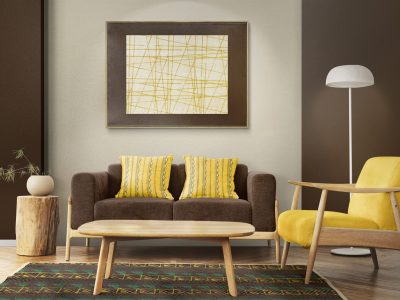Scandinavian living room interior design zoom background